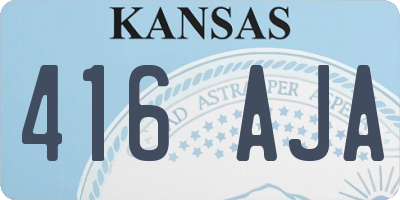 KS license plate 416AJA