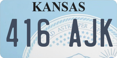 KS license plate 416AJK