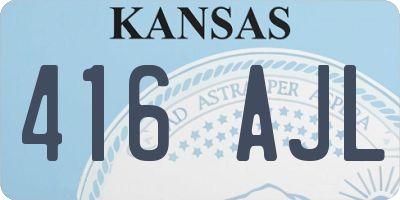 KS license plate 416AJL