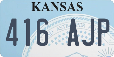 KS license plate 416AJP