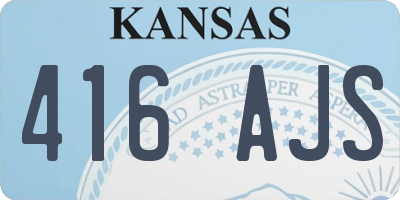 KS license plate 416AJS