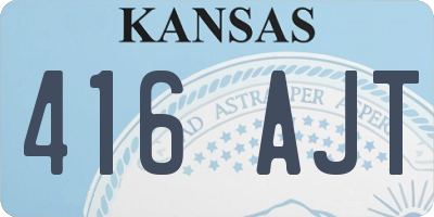 KS license plate 416AJT