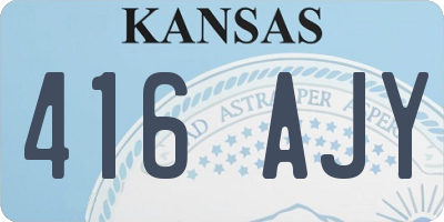 KS license plate 416AJY