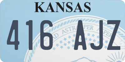KS license plate 416AJZ