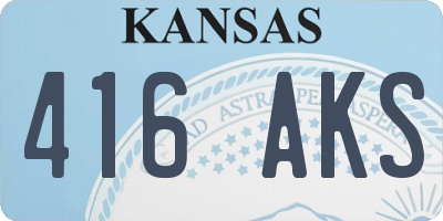 KS license plate 416AKS