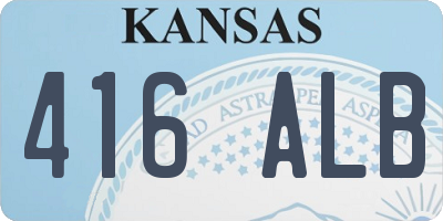 KS license plate 416ALB