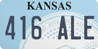 KS license plate 416ALE