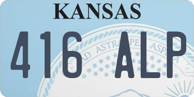 KS license plate 416ALP