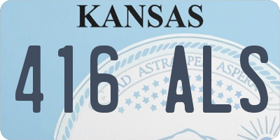 KS license plate 416ALS