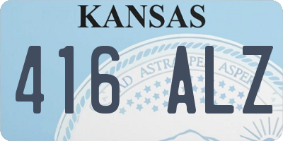 KS license plate 416ALZ
