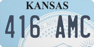 KS license plate 416AMC