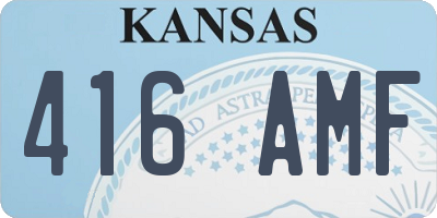 KS license plate 416AMF