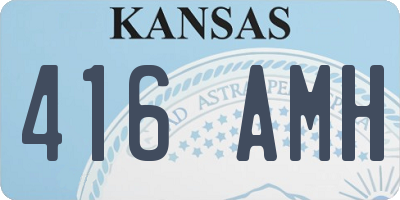 KS license plate 416AMH