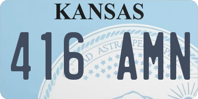 KS license plate 416AMN