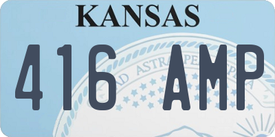 KS license plate 416AMP