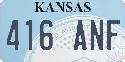KS license plate 416ANF