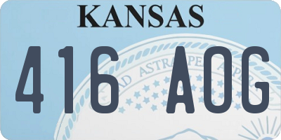 KS license plate 416AOG