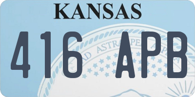 KS license plate 416APB