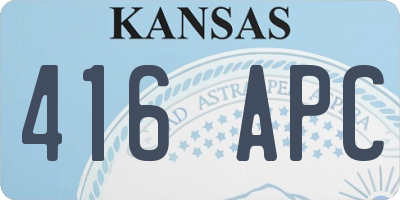 KS license plate 416APC