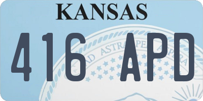 KS license plate 416APD