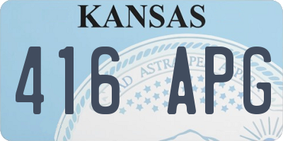 KS license plate 416APG