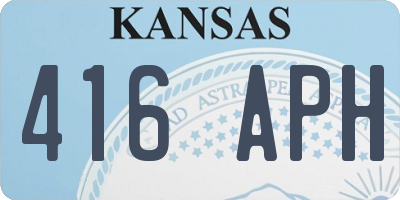 KS license plate 416APH