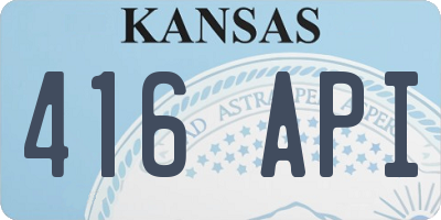 KS license plate 416API