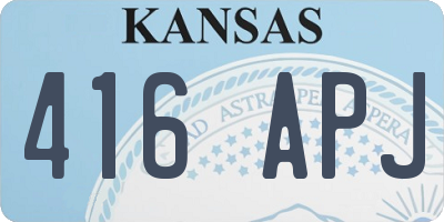 KS license plate 416APJ