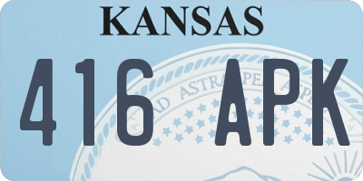 KS license plate 416APK