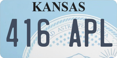 KS license plate 416APL