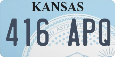 KS license plate 416APQ