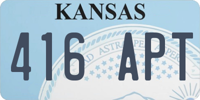 KS license plate 416APT