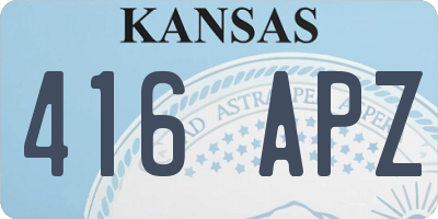 KS license plate 416APZ