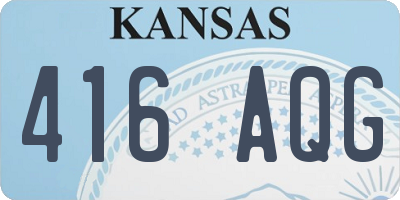 KS license plate 416AQG
