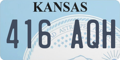 KS license plate 416AQH