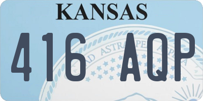 KS license plate 416AQP