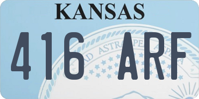 KS license plate 416ARF