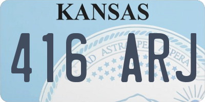 KS license plate 416ARJ