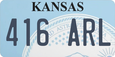 KS license plate 416ARL