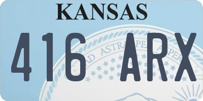 KS license plate 416ARX