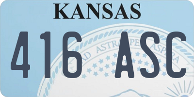 KS license plate 416ASC