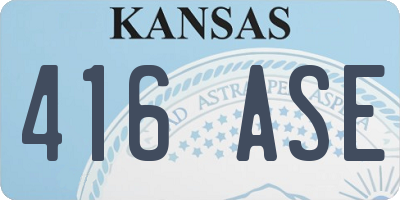 KS license plate 416ASE
