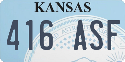 KS license plate 416ASF