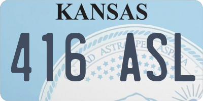 KS license plate 416ASL
