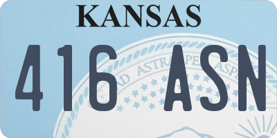 KS license plate 416ASN