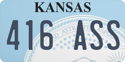KS license plate 416ASS