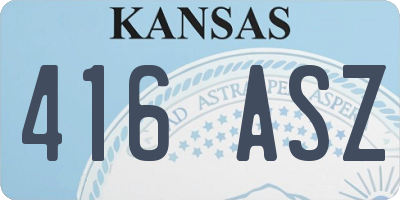 KS license plate 416ASZ