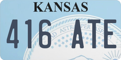 KS license plate 416ATE