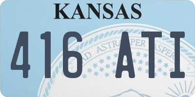 KS license plate 416ATI