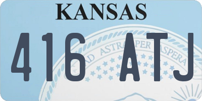 KS license plate 416ATJ